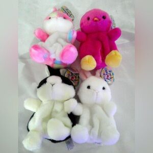 4 Spring Themed Palm Pals:  Cottontail Bunny, Jan Bunny, Pink Chick, More